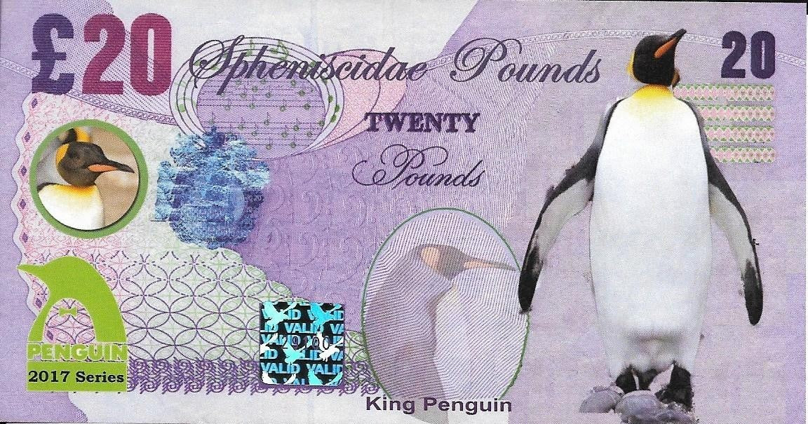 2017 Penguin Series; All 17 PENGUIN Fantasy notes; 20 Spheniscidae Pounds