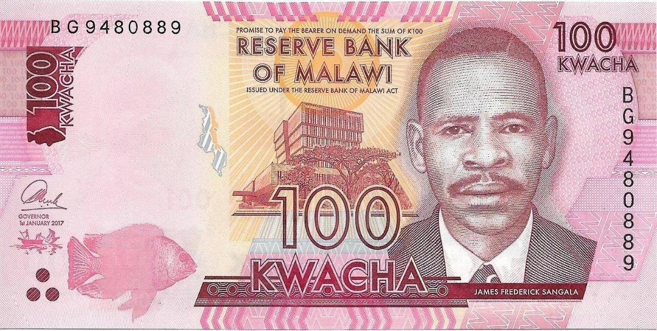 MALAWI Banknote SET; 50 and 100 Kwacha; P-64c and 65c; UNCIRCULATED