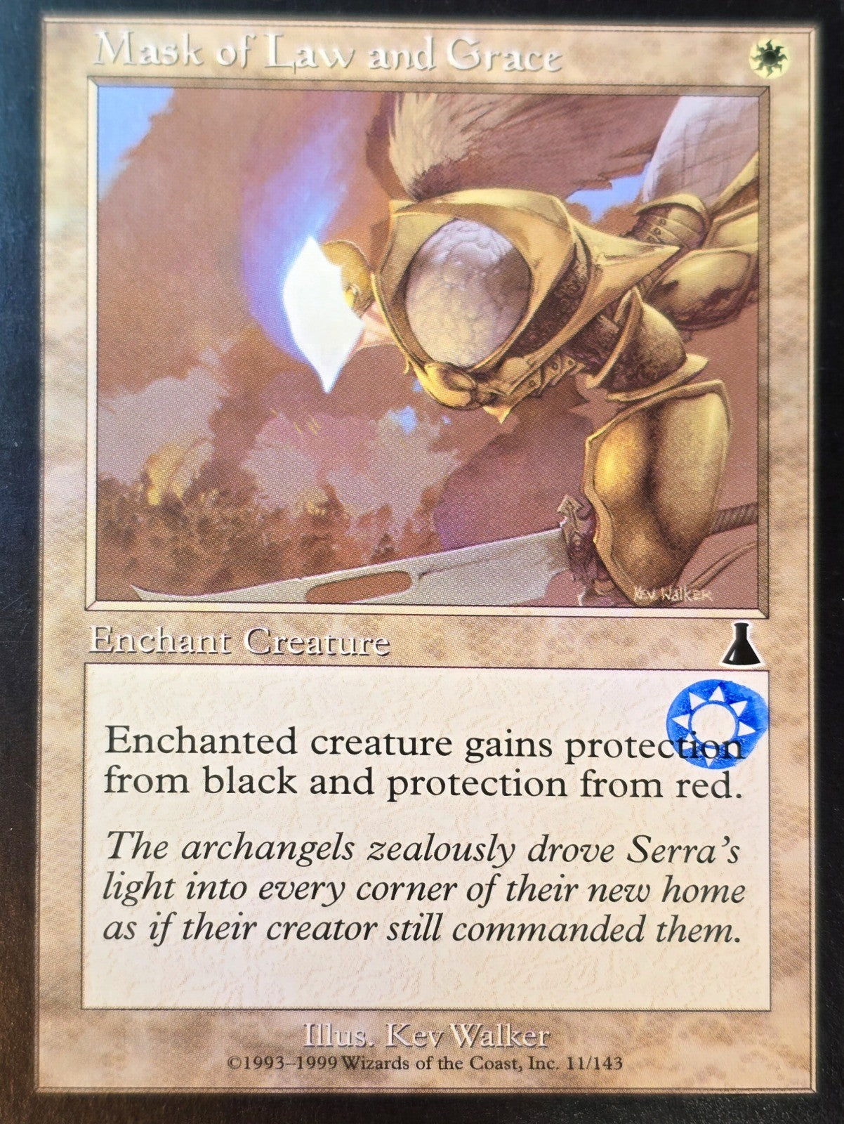 Mask of Law and Grace 11 NM Urza's Destiny (STAMPED 1999 Canadian Nationals) MTG