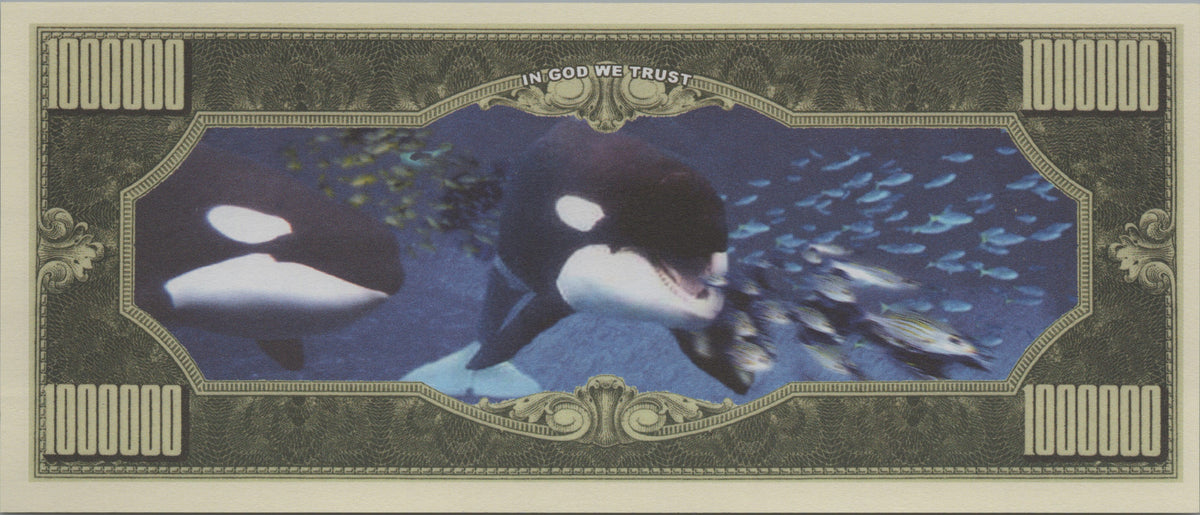 Killer Whales, Fantasy Million Note; features Orcas