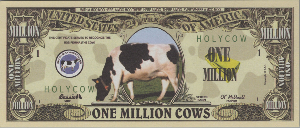 Cows, Fantasy Million Note, Farm Series