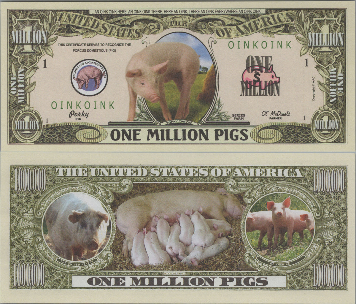 Pigs, Fantasy Million Note, Farm Series