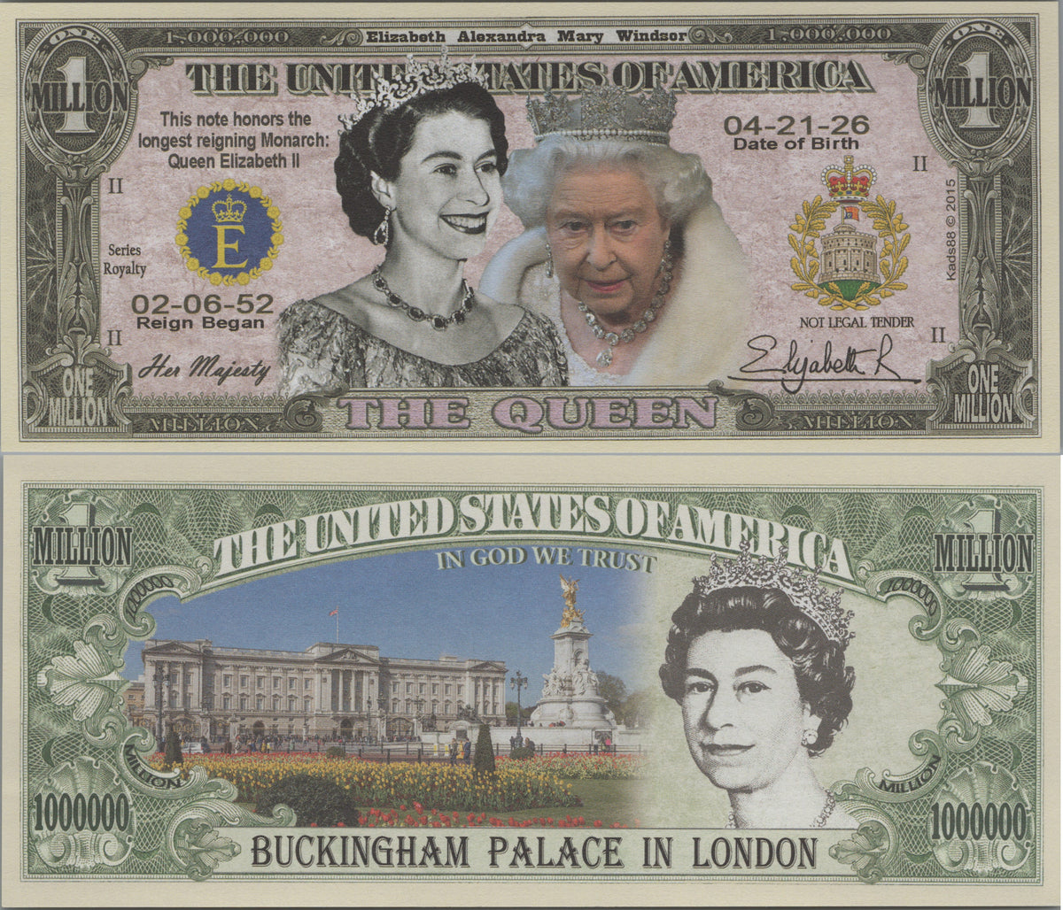 Queen Elizabeth II, Fantasy Million Note, Royalty Series
