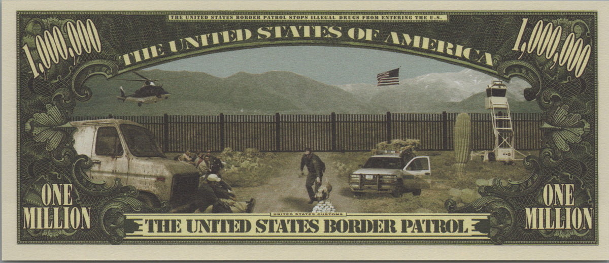 United States Border Patrol, Fantasy Million Note; features German Shepherd
