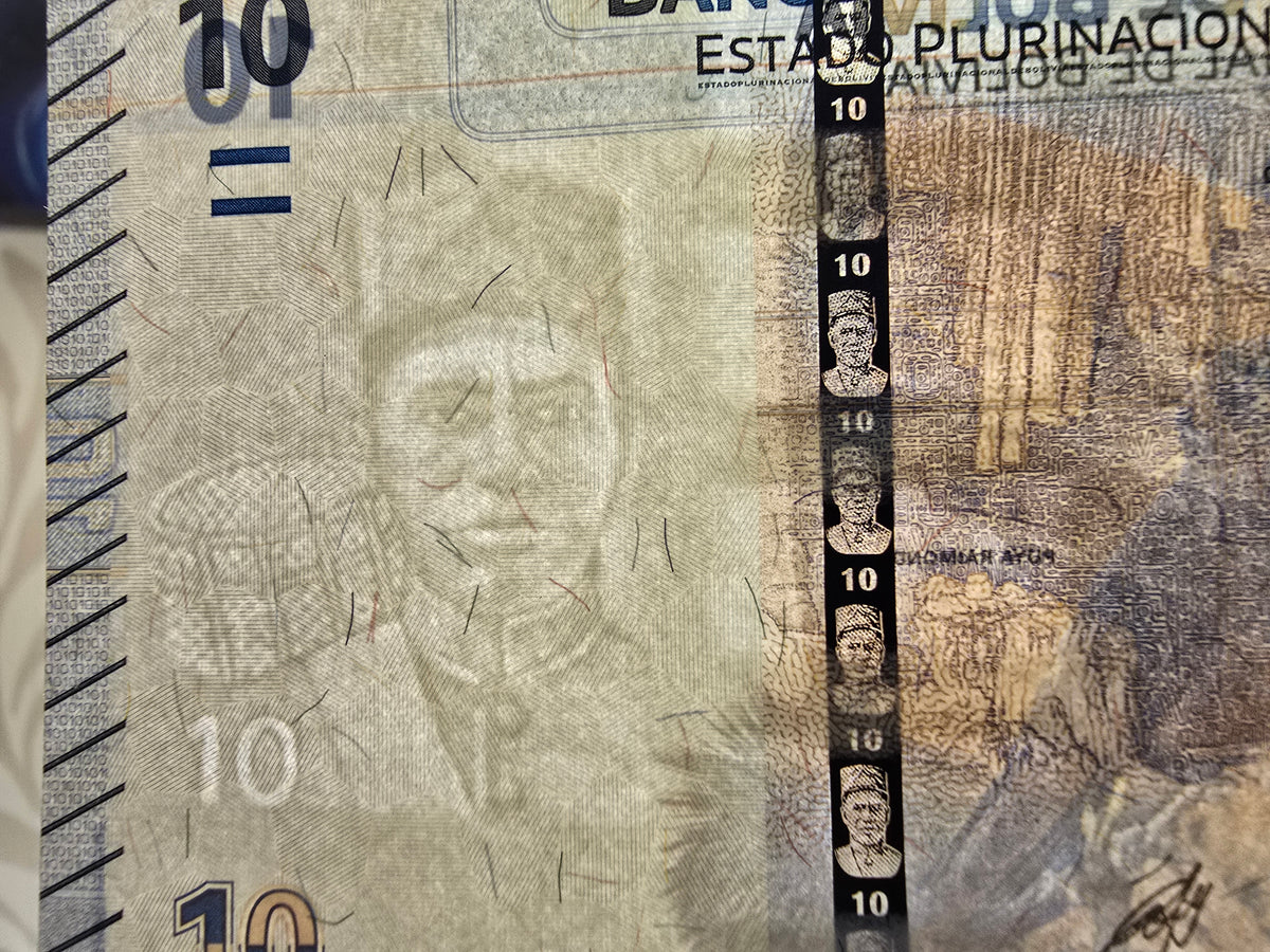 BOLIVIA 10 Bolivianos, P248b, UNCIRCULATED, 2024; features a Hummingbird