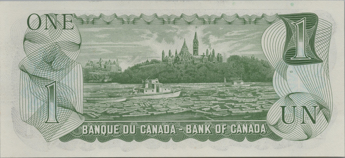1973 Canada One Dollar; P85c; UNCIRCULATED ~ Queen Elizabeth II ~ Shipped in the best Protective Mylar Currency holder