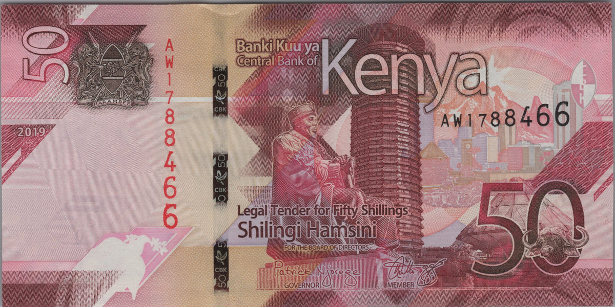 Kenya 50 Shillings, B144a, 2019, UNCIRCULATED; features Green Energy