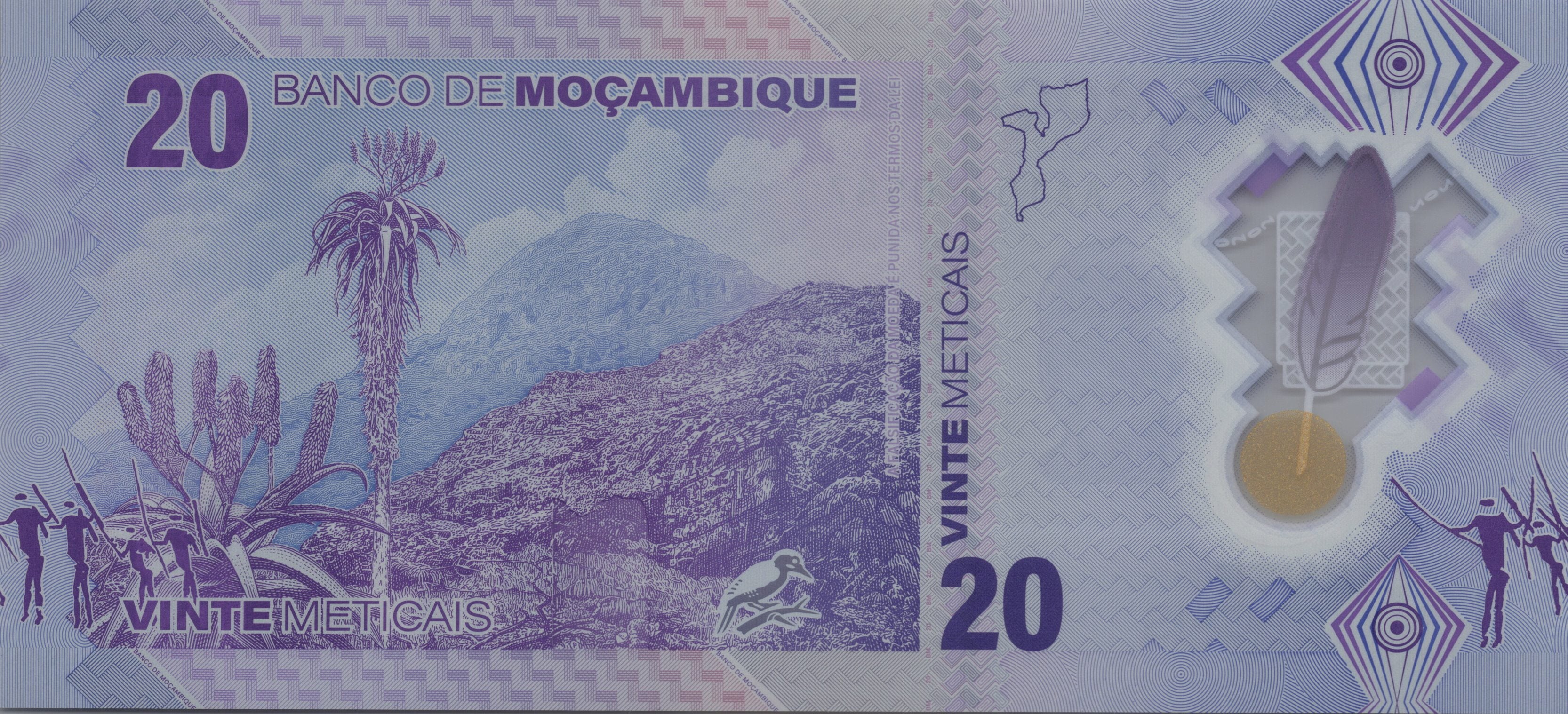 MOZAMBIQUE 20 Meticais, B240a, UNCIRCULATED, 2024; Polymer Note
