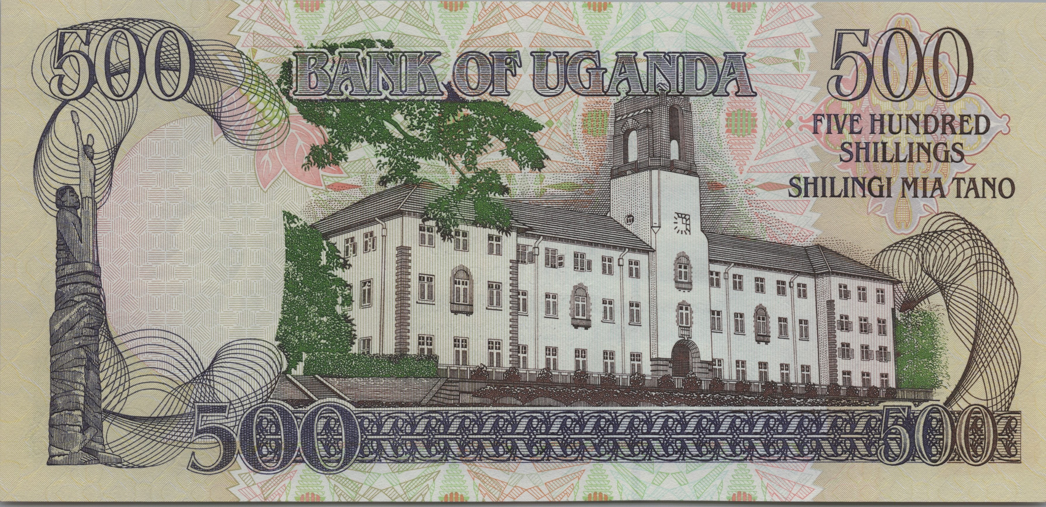 UGANDA 500 Shillings, P35a, UNCIRCULATED, 1996; Stunning Elephant