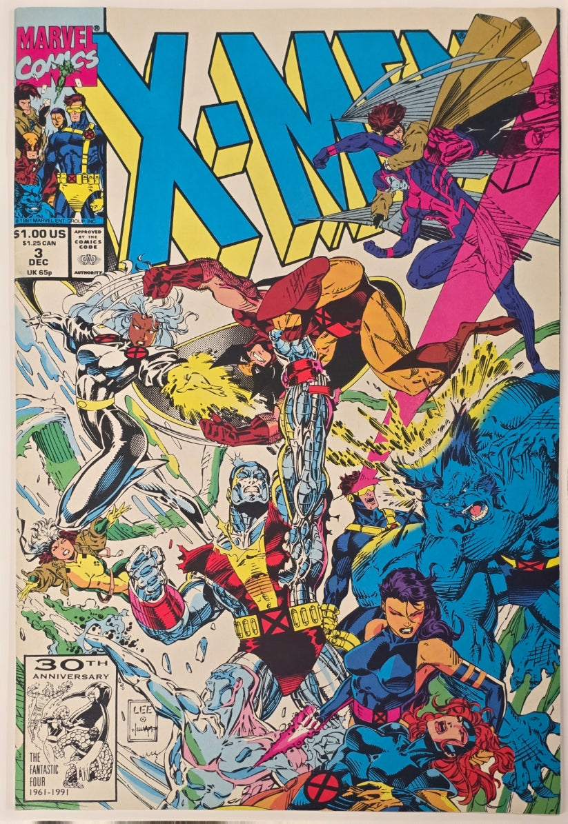 X-Men #3 - "Fallout", Direct Edition, Marvel, 1991, NM