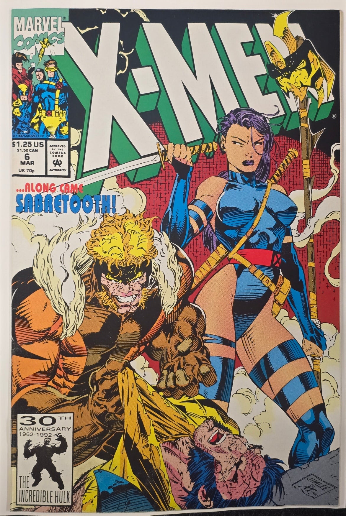 X-Men #6 - "Farther Still", Direct Edition, Marvel, 1992, NM