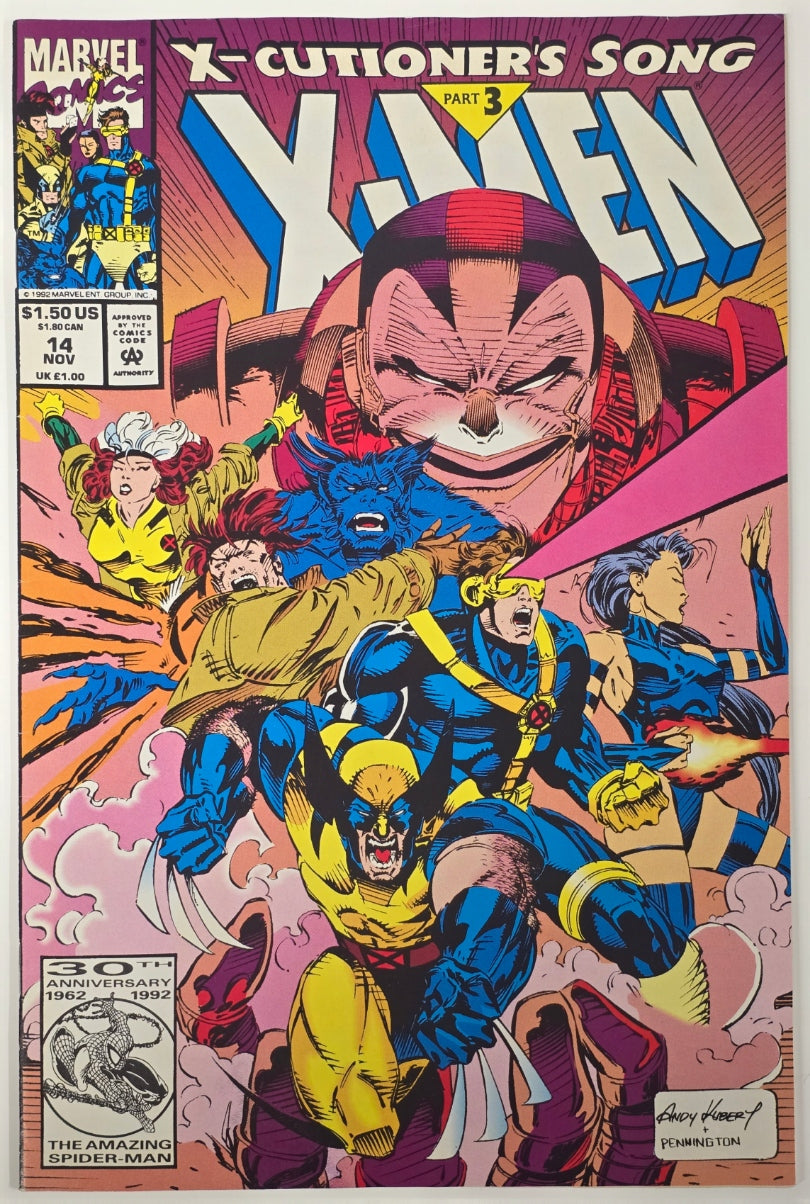 X-Men #14 - "Fingers on the Trigger", Direct Edition, Marvel, 1992, NM