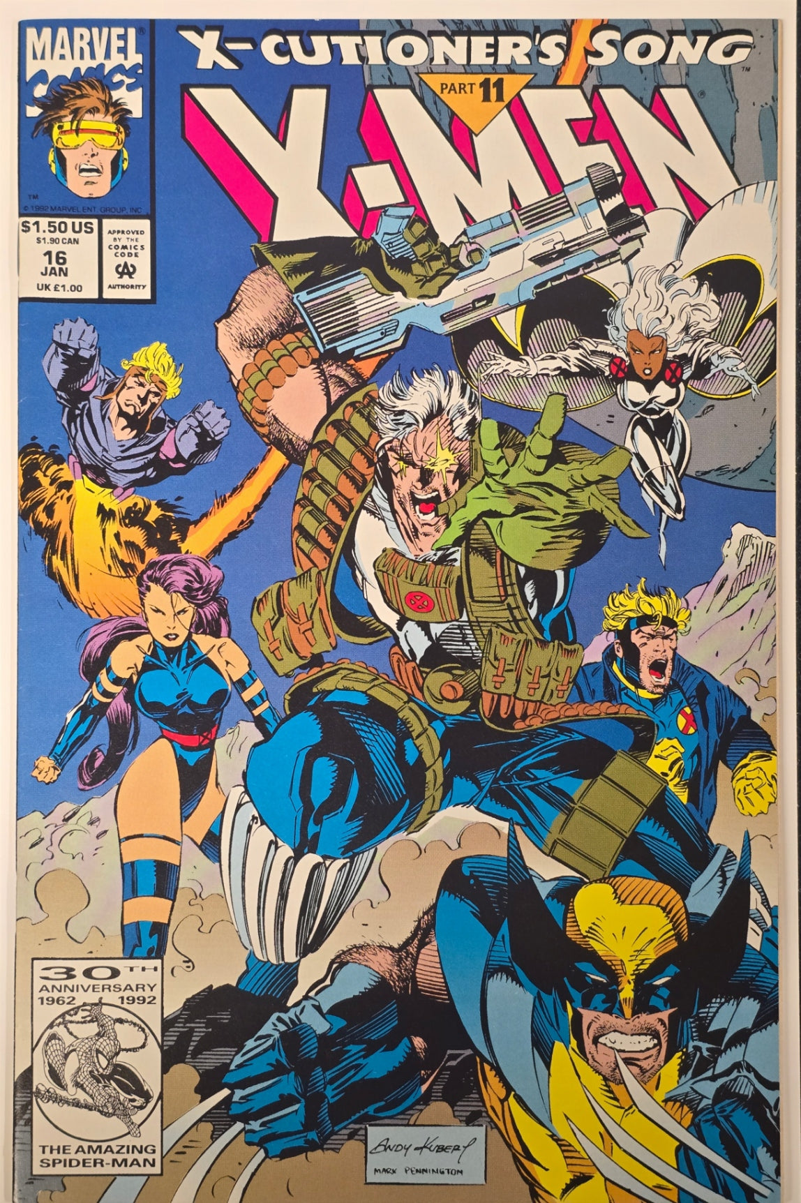 X-Men #16 - "Conflicting Catheoes", Direct Edition, Marvel, 1993, NM