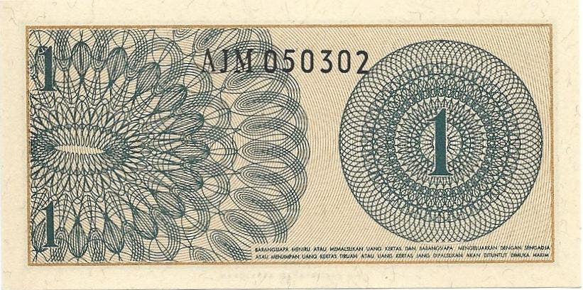 INDONESIA ~ 3 Note Set: P- 90; 91; 92 , UNCIRCULATED from 1964; Small Notes; Old Set
