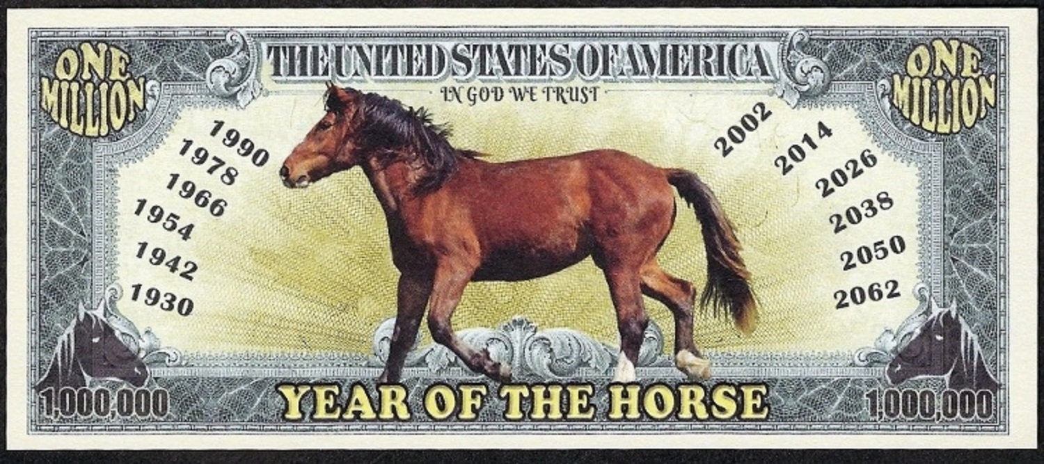 Chinese Zodiac: Chinese New Year of the Horse Fantasy Note