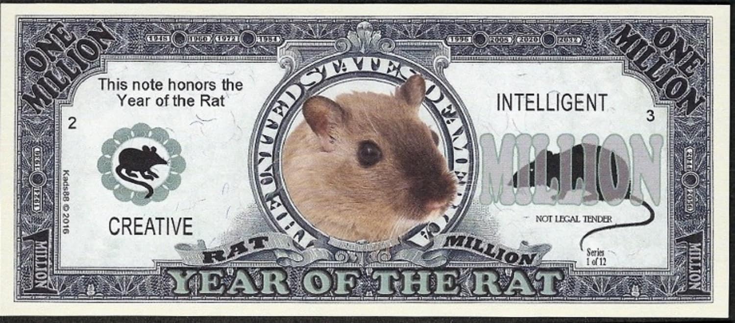 Chinese Zodiac: Chinese New Year of the RAT Fantasy Note