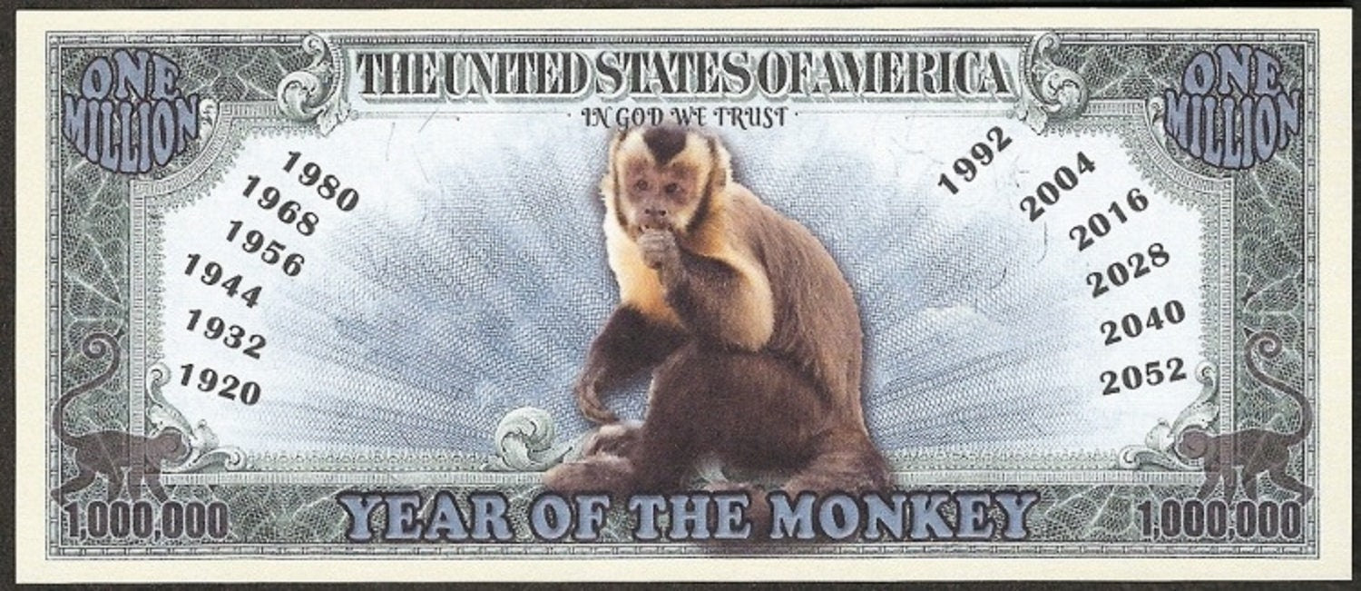 Chinese Zodiac: Chinese New Year of the MONKEY Fantasy Note