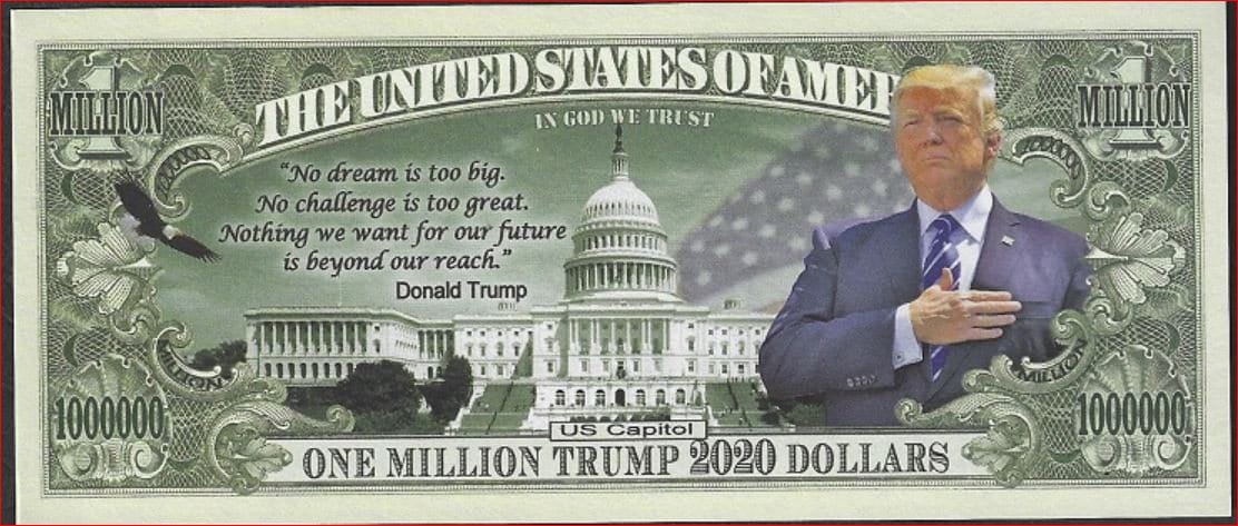 DONALD TRUMP Presidential Dollar ~ US Capitol Building ~ Fantasy Note Keepsake