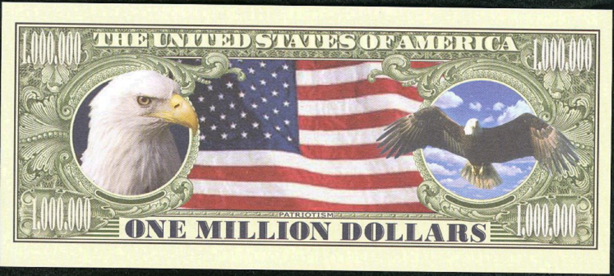 Proud to be an AMERICAN ~ Featuring Beautiful Bald Eagle and Flag ~ Fantasy Note Keepsake