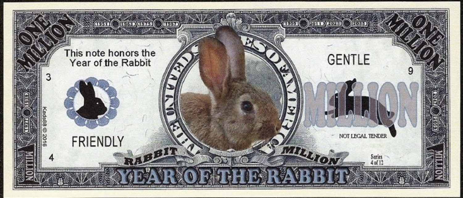 Chinese Zodiac: Chinese New Year of the RABBIT Fantasy Note