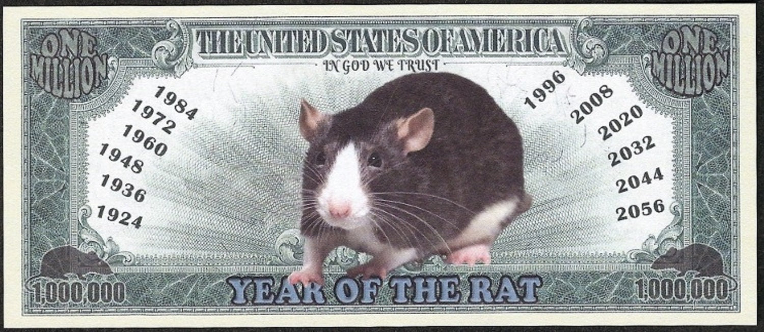 Chinese Zodiac: Chinese New Year of the RAT Fantasy Note
