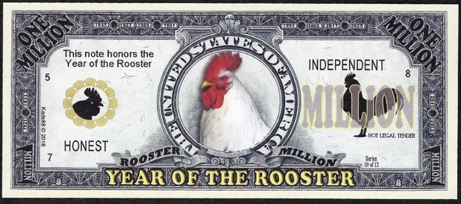 Chinese Zodiac: Chinese New Year of the ROOSTER Fantasy Note