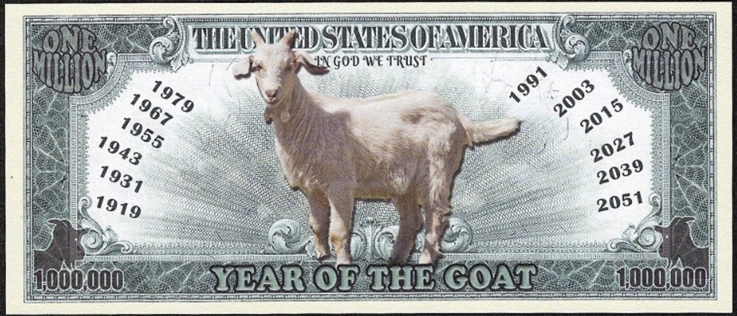 Chinese Zodiac: Chinese New Year of the GOAT Fantasy Note