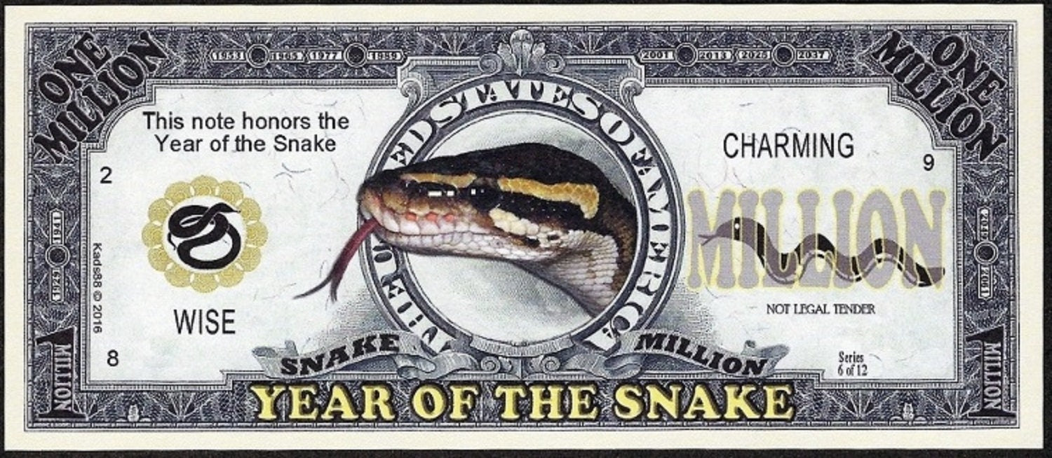 Chinese Zodiac: Chinese New Year of the SNAKE Fantasy Note