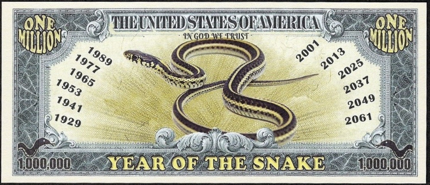 Chinese Zodiac: Chinese New Year of the SNAKE Fantasy Note
