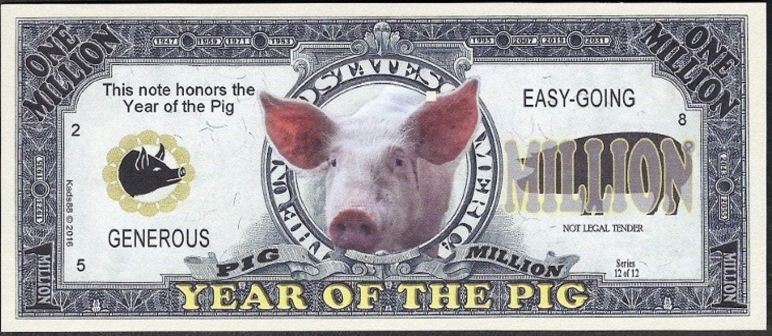 Chinese Zodiac: Chinese New Year of the PIG Fantasy Note