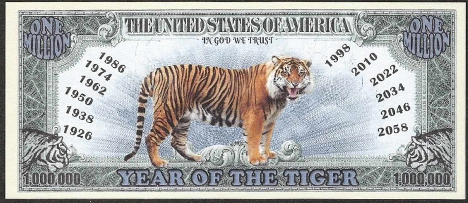 Chinese Zodiac: Chinese New Year of the TIGER Fantasy Note
