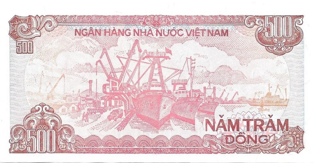 VIET NAM 500 Dong; P - 101a; UNCiRCULATED, 1988; Features Ho Chi Min & Large Boats