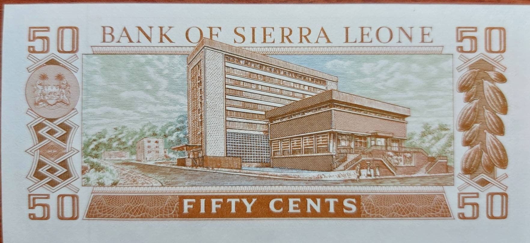 SIERRA LEONE 50 Cents P-4e; UNCIRCULATED from 1984; Featuring Flowers