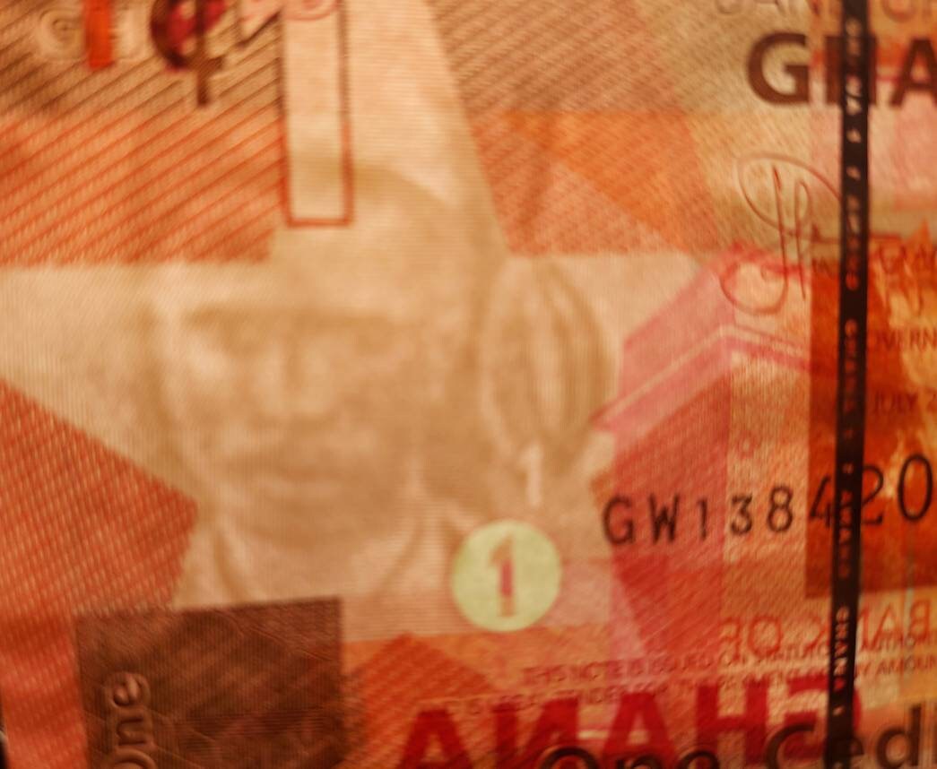 GHANA 1 Cedi Banknote; P- 37f; 2015; UNCIRCULATED; Features Qwame Nkruma. other leaders and a Dam