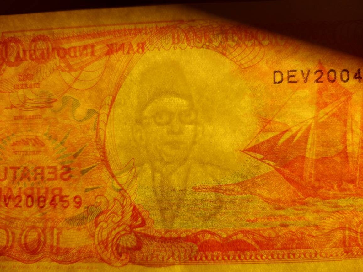 INDONESIA 100 Rupiah, P- 127g, UNCIRCULATED, 1992; Printed 1999; features a Volcano; SAILBOAT