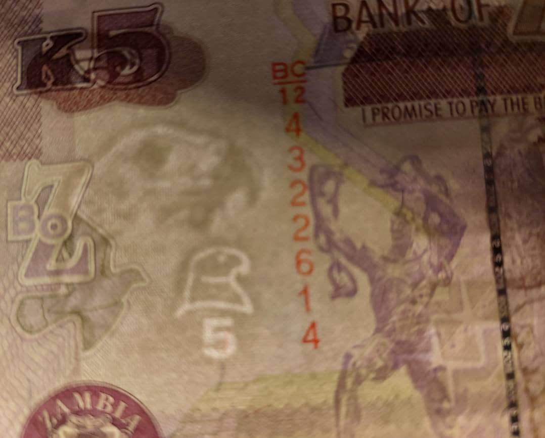 ZAMBIA 5 Kwacha, P-50a; 2012, UNCIRCULATED; Features a Fish Eagle & LION