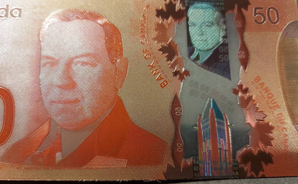 Canada 50 Dollars FANTASY .9999 COLOR FOIL Note; Stunning Colors