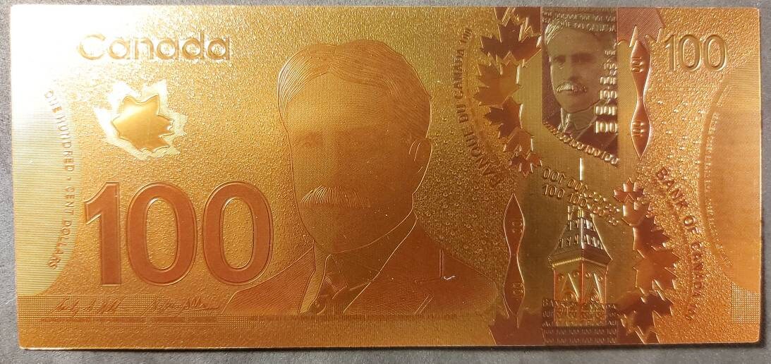 Canada ~ COLOR FOIL Note Set; 1 to 100 Dollars; Popular Set; Beautiful Colors; 4 Notes each set