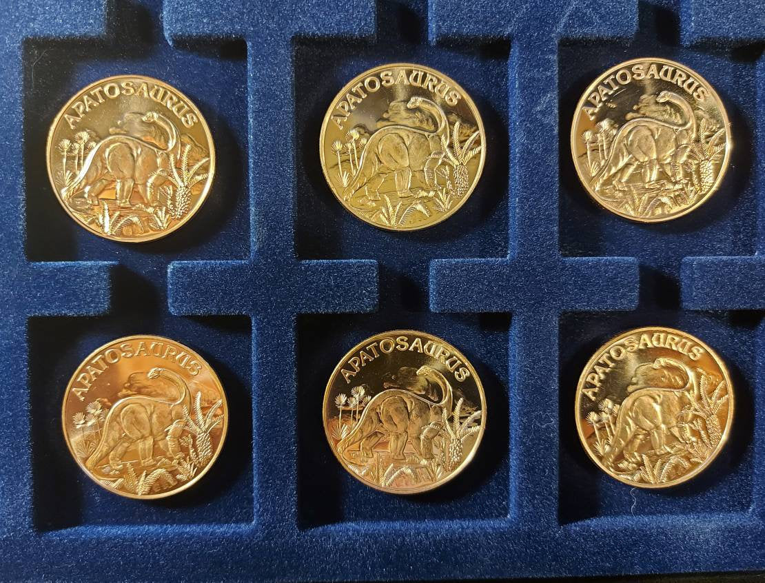 APATOSAURUS in 1 Oz. COPPER Collector Rounds; in 2x2 Holder ~ 1 OZ Pure .999 Copper