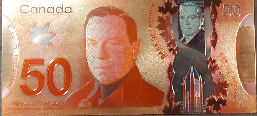 Canada ~ COLOR FOIL Note Set; 1 to 100 Dollars; Popular Set; Beautiful Colors; 4 Notes each set