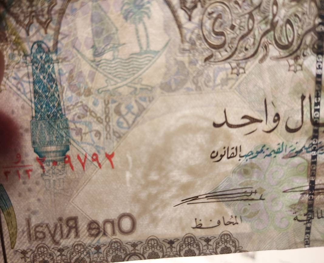 QATAR 1 Riyal; P -28b; UNCIRCULATED from 2008-15; Features 3 Native birds