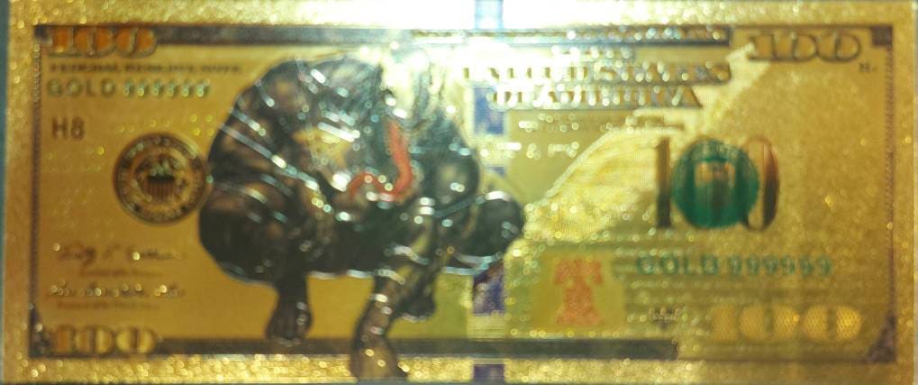 VENOM: Marvel Universe .9999 GOLD Foil 100 Dollars Fantasy Note; Fan Collectible