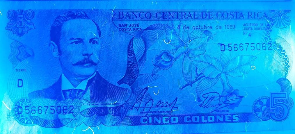 Costa Rica 5 Colones, P-236e; UNCIRCULATED, 1992; beautiful note