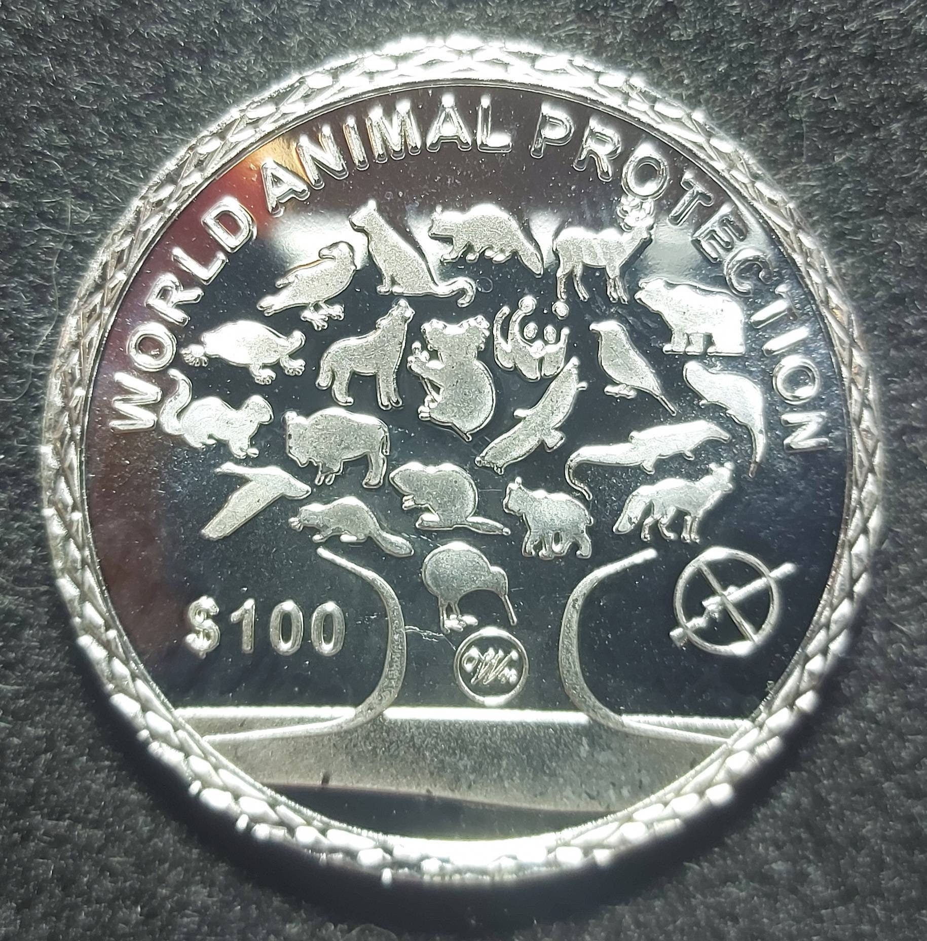 Silver Plated Coin ~ KANGAROO ~ Endangered Species Series ~ 30 Grams In Capsule
