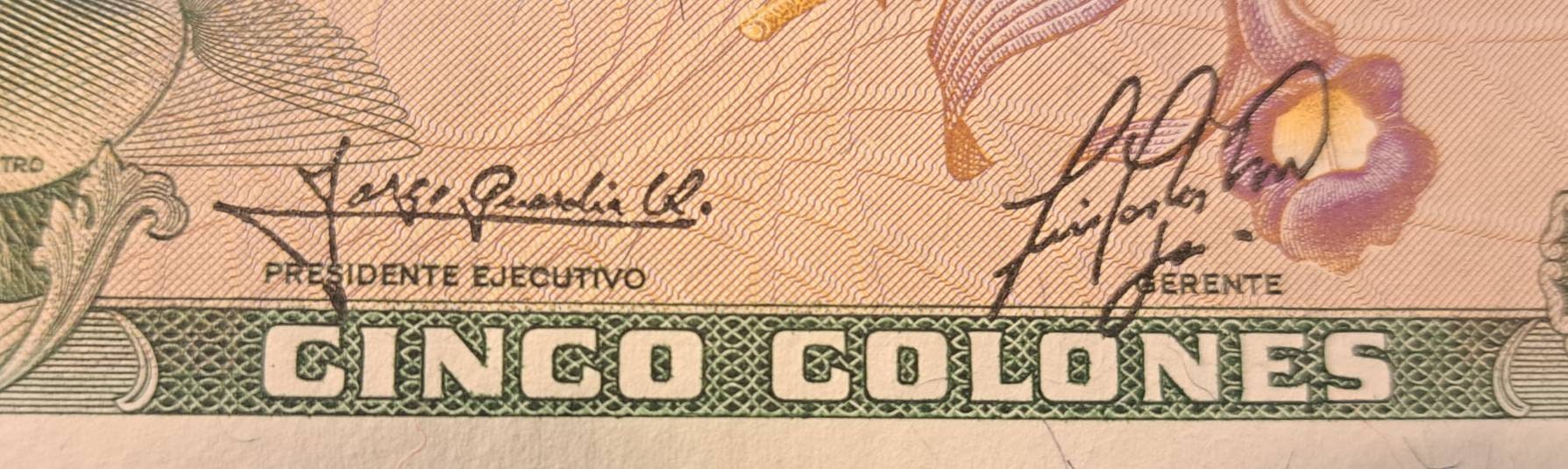 Costa Rica 5 Colones, P-236e; UNCIRCULATED, 1992; beautiful note