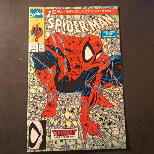 SPiDER-MAN #1 Green Variant edition from 1990; Todd McFarlane, Marvel Comics; High Grade (NM 9.2)