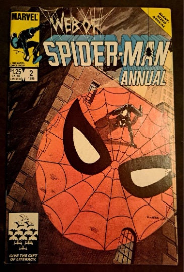 WEB of SPiDERMAN Annual #2 1986 (VF- NM 9.0); Marvel Direct Edition; Black Spiderman Costume