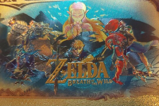 LINK from The Legend of Zelda: Breath of the Wild;  .9999 GOLD FOil 10000 Yen Note; Comes in a collector display holder