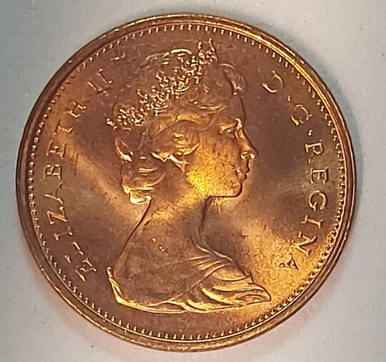 1978 Canadian Penny ~ Brilliantly UNCIRCULATED (BU) One Cent Coin; Queen Elizabeth II; Copper Penny