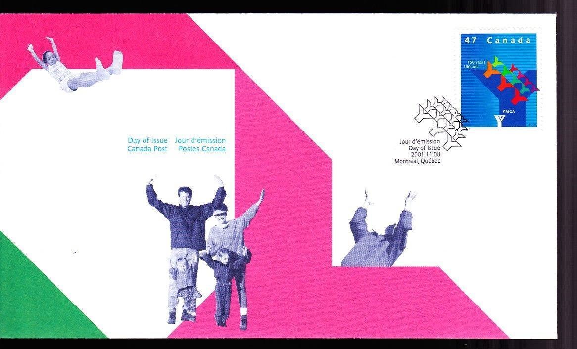 2001 Canada Post YMCA 150th ANNIVERSARY - OFDC ~ Scott # 1925
